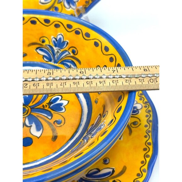 La Cadeaux Benidorm Colorful Melamine 2 Salad Plates 2/Bowls - Picture 7 of 8